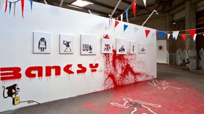  Artist: Banksy | Exhibition "Urban Discipline 2002" | Bavaria Brauerei St. Pauli, Hamburg / Germany | 2002