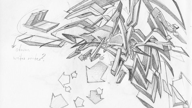 Artist: DAIM | pencil sketch on paper | 14,5 x 22 cm | 05.2009